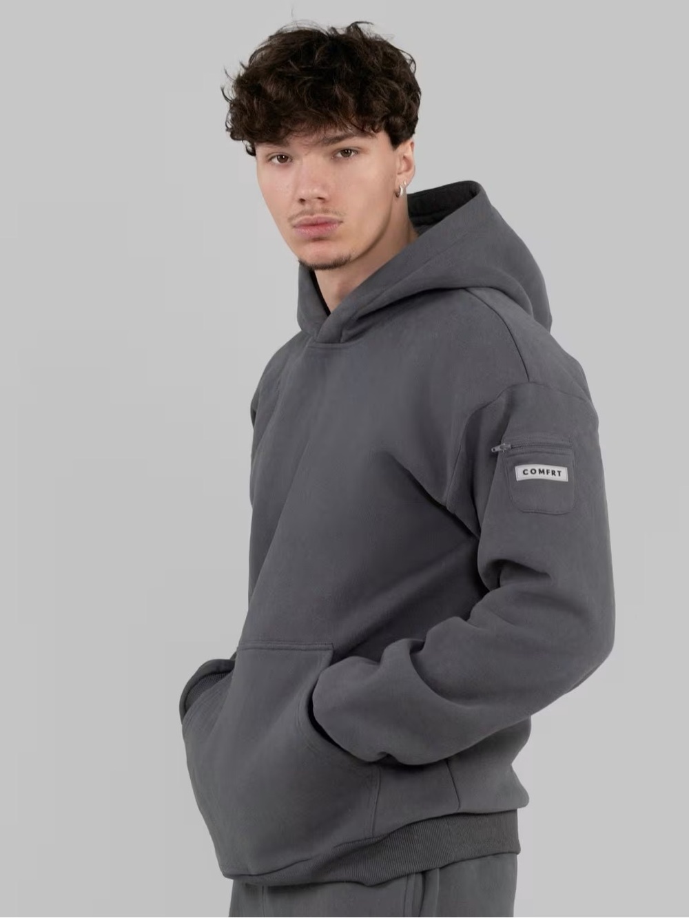 Comfrt Travel Hoodie - New (no bag) - Steel Grey - M